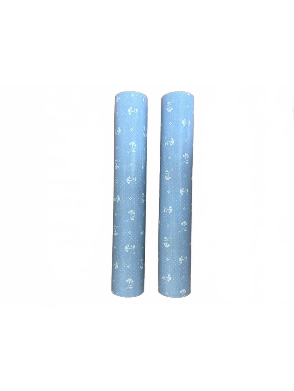 Vintage 1980s Rubbermaid Blue Floral Adhesive Shelf Drawer Liner 2 Rolls